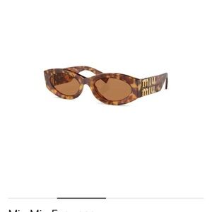 Like New Miu Miu Glimpse Brown Tortoise Sunglasses - Authentic